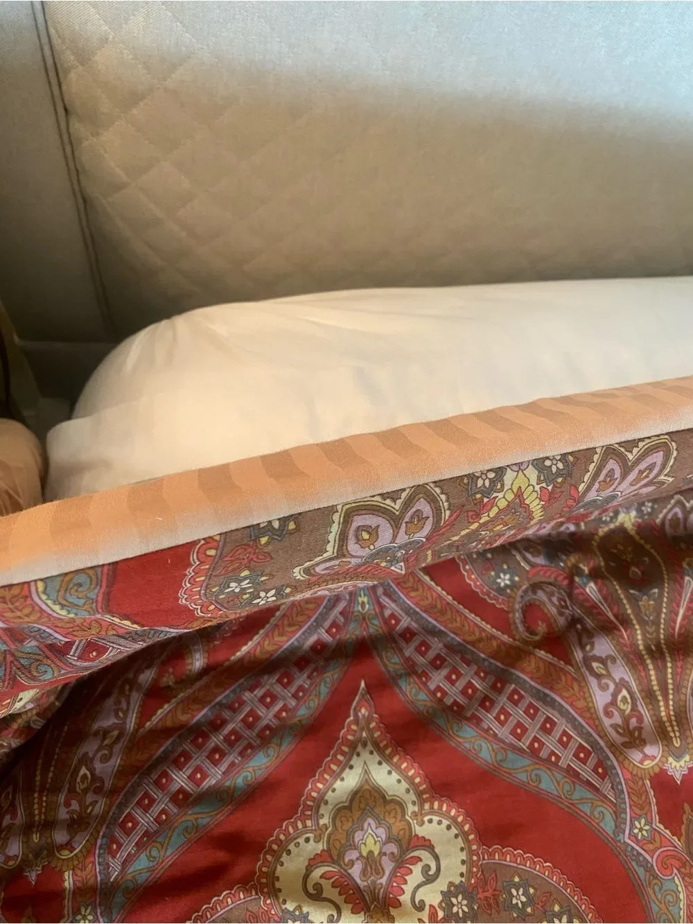 Charisma Red Paisley Comforter with Gold and Brown Accents Queen